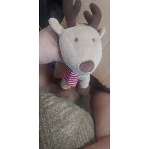 Carters Just One You Reindeer Plush 8" Stuffed Animal Baby Toy Lovey Christmas